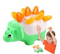 Juguetes De Dinosaurios,Juego Educativo de Clasificación y Apilamiento con Reconocimiento de Colores - Juego Divertido de Motricidad Fina para Actividades Preescolares en Casa Aula Interior Exterior y