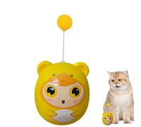 Juguetes de ejercicio automático de mascotas, juguete para gatos con plumas - Bola interactiva divertida para gatos y gatitos,Toy de teaser de suministros para mascotas creativas para ejercicios al ai