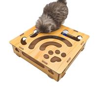Juguetes de Enriquecimiento Gatos - con Bola y Campana, Juegos de Rascado Interactivos Divertidos - Juguetes Estimulantes Felinos | para Interior, Exterior, Entrenamiento, Ejercicio Estimulación