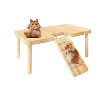 Juguetes de escalada para mascotas pequeñas, puente de escalera para hámster, parque infantil de conejillos de indias, accesorio de jaula de madera, tablero retráctil natural para jerbos, ratones