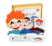 Juguetes De Expresión Facial De Feltro para Niños | Juego Educativo Divertido con Tarjetas Educativas,Juguete De Expresión Emocional,para Bebés Niños Preescolares Cumpleaños Navidad Fiesta