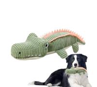 Juguetes de felpa para perros, peluches de juguetes para mascotas - Plush Dog Toys para masticadores agresivos | Linda mascota de cocodrilo suministra animal relleno resistente a la dentición para man