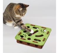 Juguetes de fieltro para gatos, juguete interactivo de rompecabezas de entrenamiento cerebral para gatos, caja de estimulación mental con campanas, caja de enriquecimiento de lima de uñas para gatos