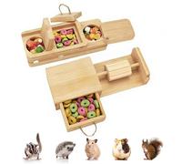 Juguetes De Forrajeo Para Conejos,Juguete Puzzle De Madera Interactivo Para Búsqueda De Alimento De Mascotas | Juego De Ejercicio Mascotas Pequeñas,Para Cobaya Hámster Conejo Chinchilla Erizo