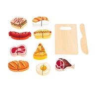 Juguetes de frutas de madera, juego educativo preescolar, juego de aprendizaje de corte de alimentos, kit de desarrollo de habilidades motoras finas para niñas y niños, aprendizaje de domici