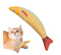 Juguetes de Gato para Gatos, Juguete Mordiendo de Peluche de Pez Saury Gato de Interior | Juguetes de Golpes de Gato de 8.27x3.15 Pulgadas, Juguetes interactivos arrugados de a c