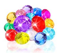 Juguetes de gemas diamantes para niños,4cm Colores Diamantes Piedras Decorativas,Piedras Preciosas Niños,Juguetes de Piscina Diving Gems para juegos de búsqueda de tesoro en la piscina (15PCS)