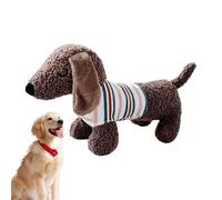 Juguetes de genéricos, juguetes agressive Dog Chew Toys, Rabbit Hair + PP Cotton Dachshund Shape Puppy Playing Tool for Aggressive Chewers, interactive Pet Training Device, 11.81x4.72x6.69in