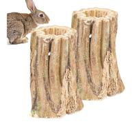 Juguetes de genéricos, madera de masilla, 2 piezas naturales papaya Chews Sticks, Bunny Teeth Care Plaything for Bunnies, Chinchilla, Hamster, Squirrel, Gerbils and Small Pets