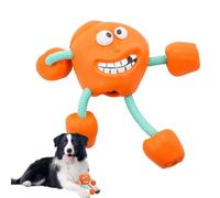 Juguetes de goma para perros, juguetes de goma chirriante para perros - divertidos juguetes súper masticables, juguetes interactivos para masticadores agresivos