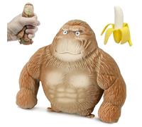 Juguetes de Gorila de Mono Látex, Juguete Gorila Antiestres, Figuras de Gorila Juguetes, Juguete Gorila Monkey Muñeco Antiestrés con Plátano Juguete para Ocio Diversión Alivio