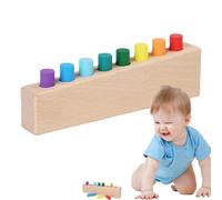 Juguetes De Habilidades Motoras Finas para Niños,Juguete De Aprendizaje Temprano - Tablero De Inserciones con Palitos De Madera Coloridos | para Niños y Niñas de Casa Preescolar Guardería