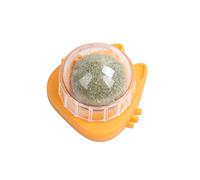 Juguetes de hierba gatera, aumentan el apetito, autoadhesivas en forma de piña, juguete para gatos de interior, bolas de menta montadas en la pared para limpiar los dientes de gato, naranja-B