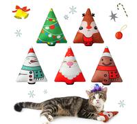 Juguetes de hierba gatera de navidad gatos interactivos 5pcs gato pellizco juguete/gatito masticar regalo de felpa/mejor juego de patadas/gatito almo