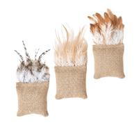 Juguetes De Hierba Gatera Para Gatos Interiores 3 Piezas Natural Con