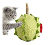 Juguetes de hierba gatera para gatos - Juguete masticable de frutas para gatos con hierba gatera | Fruta de simulación de peluche suave para mascotas gatitos excita la calma limpieza de dientes