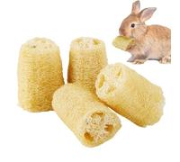 Juguetes de interior para conejos, 4 piezas Loofah Hamster Playing Supplies | Gerbil Teeth Grinding Toy,for Pet Parents Shelters Sh Solution, Ensuring Coat Cops Cat Dog Living Room Bedroom Study
