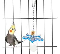Juguetes de jaula para pájaros, accesorio estimulante de entretenimiento para pájaros, 5.91 x 3.15 pulgadas, enriquecimiento colorido para colgar, suministro para mascotas, juguete interactivo para