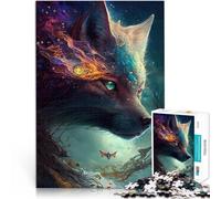 Juguetes de Juego desafiantes Lobo entrañable Rompecabezas de 1000 Piezas para Adultos 26x38cm Interacción Entre Padres e Hijos para Mayores de 14 años