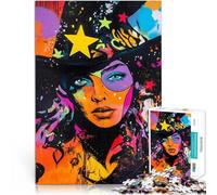 Juguetes de Juego para Regalo Familiar Bruja mágica Puzzle de 1000 Piezas para Adultos 50x75cm con póster a Juego y Hoja de Trivia Apto para Mayores de 14 años.