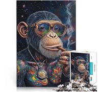 Juguetes de Juego para Regalo Familiar Orangután Funky Rompecabezas para Adolescentes 1000 Piezas 50x75cm Regalo de Obra de Arte para Mayores de 14 años