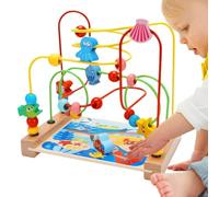 Juguetes de Laberinto de Perlas para - Juguete de Laberinto de Montañas Rusas de Madera, actividad de aprendizaje sensorial para Niños pequeños de 1 a 3 Años | Juguete de desarrollo competente