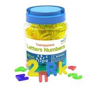 Juguetes de Letras Juego de Clasificar Mayúsculas y Números en Lata | Juguetes para aprender números transparentes para Niños Niñas Pequeños Lógica Concentración Paciencia Escuela Hogar