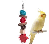 Juguetes de loro para pájaros,Juguete de masticable de loro - Trituradora de jaula de pájaros de ratán de madera | Juguetes de entrenamiento de aves para pájaros pequeños, medios, adecuados para todo