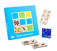 Juguetes de madera a juego, juguetes de colores a juego para niños pequeños, plantillas educativas de animales a juego - Mejore las habilidades prácticas de los juegos de mesa para aulas,