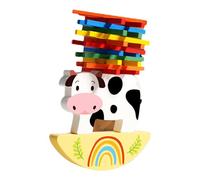 Juguetes de madera para apilar, juego educativo de madera con animales para ensamblar, bloques de equilibrio para apilar, para actividades creativas en la guardería, primaria, casa y momentos en