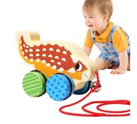 Juguetes de Madera sobre el Tema de los Dinosaurios - Coche Dinosaurio Interactivo Que Camina,Coche de Madera Caminante | Para Juegos De Interior Y Exterior Para Guardería Y Jardín De Niños Juego En