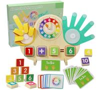 Juguetes de matemáticas de madera para aprender a contar para niños, juguete de conteo de matemáticas de madera, juguete Montessori a partir de 3, 4 y 5 años, juguete educativo de matemáticas para
