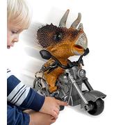 Juguetes de Motocicleta de Dinosaurio, Llavero creativo del Coche | Juguetes de Coche de Juguete de Dinosaurio de Forma de Motocicleta Alimentados por Fricción | Llavero de Coche Seguro para Niños
