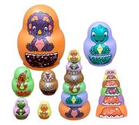Juguetes De Muñecas Rusas Para Anidar | Muñecas Apilables Con Estampado De Animales | Juguetes De Anidación Rusos De Dinosaurios Resistentes Al Calor A Prueba De Golpes Para Niños Y Niñas, Regalo Crea
