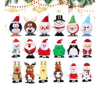 Juguetes de Navidad - Lindo juguete de Navidad con mecanismo de relojería, paquete de 18 rellenos de calcetín para criar para niños, juego de regalo interactivo de Navidad para celebraciones, fiestas
