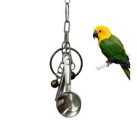 Juguetes de pájaro de metal, pájaro de acero inoxidable,Juguete de campana de loro para mascotas de acero inoxidable pájaro masticar juguete | Juguete de campana de loro juguete para masticar pájaros