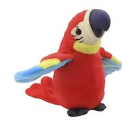 Juguetes de pájaros para niños - Chirping Parrot con alas de aleteo y música - Animal de Felpa Realista electrónica para niños Pets Party Play Desk Decoration Shelf