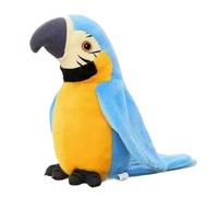 Juguetes de pájaros para niños - Chirping Parrot con alas de aleteo y música - Animal de Felpa Realista electrónica para niños Pets Party Play Desk Decoration Shelf