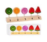 Juguetes de paletas para niños, Juguete de helado de helado - Kit de juguete de paletas de madera para niños | Juguete de rompecabezas de iluminación suave y redondo para el Día del Niño, Año Nuevo