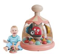 Juguetes de para bebés, Juguetes para Empujar y Hacer,Juguete de Empuje Giratorio carrusel para | Juguete Musical para Mejorar la Fuerza de la Mano, Desarrollo de Aprendizaje Interactivo, jo