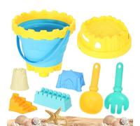 Juguetes de para niños,8 Piezas con Cubo Plegable Pala y Moldes | Set de Juguetes para arenero al Aire Libre - para Patio Trasero y Zona Juegos Playa Piscina Orilla del Lago Ribera del Río