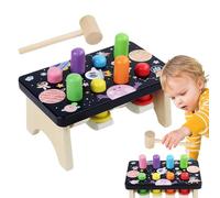 Juguetes de para niños pequeños, juguete de de madera para | Banco de madera batiendo el juego de topo colorido | Desarrollo de juguetes educativos motores finos para niñas y niños
