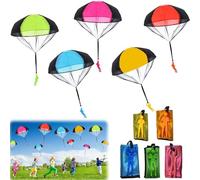 Juguetes de paracaídas, Paracaídas para Niños, 10 Piezas Mano Que Lanza el Juguete del Paracaidista, Mini Juguetes al Aire Libre para Niños Juguete Regalo Fiesta Cumpleaños Las Bolsas de Relleno