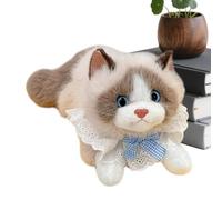 Juguetes de peluche - 45 cm / 17,72 in, muñeca gato de terciopelo, animal de peluche suave | gatito que produce sonido, Pelućhe decorativo para fiesta, viaje, coche, sofá, apartamento, cumpleaños y Na