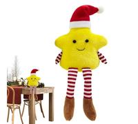 Juguetes de peluche de Navidad, decoración de estrella de muñeca, juguetes de peluche abrazados con patas largas, para niños para dormir Pascua cumpleaños sesión de fotos dormitorio mesita de noche