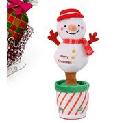 Juguetes de peluche navideños - Juguetes navideños, canciones y bailes | Peluche navideño para niños | Muñeca de Navidad de peluche eléctrica | Adornos navideños multifuncionales