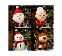 Juguetes de Peluche Navideños, Muñecos de Dibujos Animados Navideños, Peluches Suaves, Adecuados para Regalos de Bebés y Niños, Sra. Santa