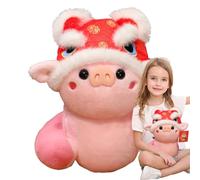 Juguetes de Peluche Serpiente 2025 - Juguete de Peluche de Serpiente Lindo, Mascota de Año Nuevo Chino | Portátil, relleno con Sombrero de León, de Peluche Dulce como Regalo de Cumpleaños para la