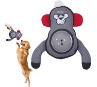 Juguetes de Perro chirriantes, Juguete de de Masticar para Perros - Dispensador de Comida chirriante Haz Lento,Diseño de Mono Indestructible devorador de dentición Interactivo para