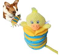 Juguetes de perro masticables genéricos, Duck Shape Plush Snuffle Ball, Interactive Emotional Toy, Unbreakable Slow Feeder, Cognitive Enrichment for Puppies, Boredom Relief, (Yellow), Travel Pet Toy